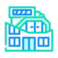 unusually shaped houses architecture color icon vector illustration
