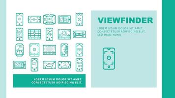 Viewfinder Smartphone Function Landing Header Vector