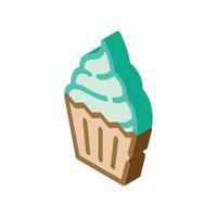 cake dessert isometric icon vector isolated illustration