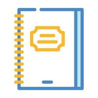 spring diary color icon vector illustration