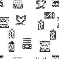 Electronic Dance Music Vector Seamless Pattern