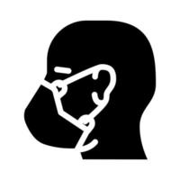 facial mask glyph icon vector illustration black