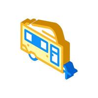 rising ceiling trailer isometric icon vector illustration