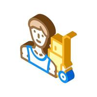 mover delivery worker glyph icon vector illustration