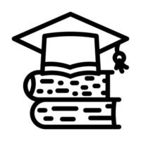 graduate school line icon vector illustration