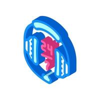 24 7 call center work isometric icon vector illustration