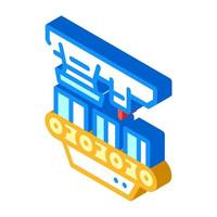 factory conveyor production isometric icon vector illustration