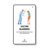 Man Victim Blaming Depressed Young Woman Vector