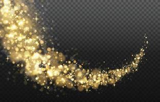 Sparkling Golden Shiny Wave Glitter Background vector