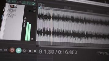 Music production software in playback video