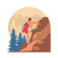 Mountain Climbing Concept vector