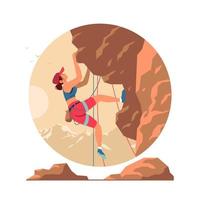Woman Climb A Mountain vector