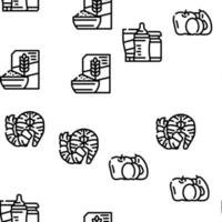 Supermarket Selling Department Vector Seamless Pattern