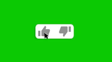 cursor haga clic en me gusta icono pantalla verde video