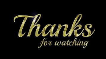 Thanks for watching golden text loop light and glow effects free video