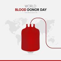 World blood donor day social media post vector