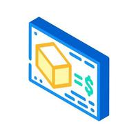 calculating cost of production isometric icon vector illustration