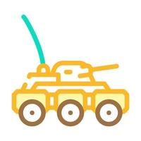 military robot color icon vector illustration