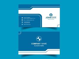 Free Stylish Blue Unique Business Card Design Pro Vector