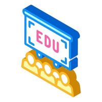 colleagues education isometric icon vector illustration sign