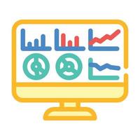 comercio mercado infografía investigación color icono vector ilustración