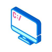 coding operating system isometric icon vector illustration