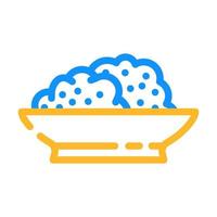 ricotta cheese color icon vector illustration