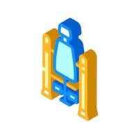 inversion table isometric icon vector illustration color