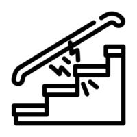 reparación de pasos pasillos línea icono vector ilustración