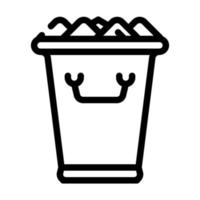 ice bucket bartender line icon vector illustration