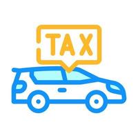 car tax color icon vector illustration