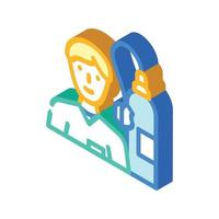 anesthetist doctor isometric icon vector illustration