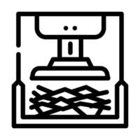 pressing solid waste line icon vector illustration