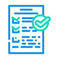 check list compliance color icon vector illustration