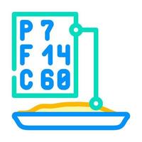 analysis for protein, fat and carbohydrates color icon vector illustration