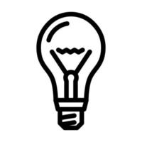 glass light bulb line icon vector illustration