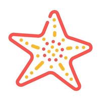 starfish marine animal color icon vector illustration