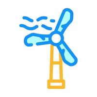 windmill for energy generation color icon vector illustration