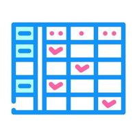 class calendar color icon vector illustration color