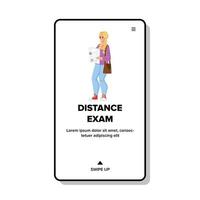 Distance Exam Girl Student Passed Success Vector