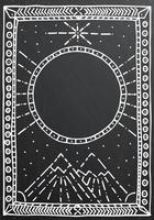 Hand drawn outline white frame on black chalk board. vector