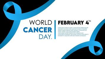 vector del día mundial del cáncer el 4 de febrero, mes de concientización sobre la salud.