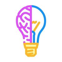 idea light bulb color icon vector illustration