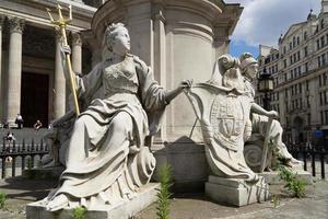 London, UK, 2014. Statue outside St Paul's Cathedral photo