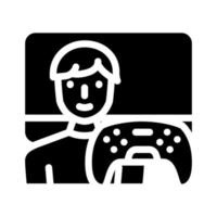 gaming sport glyph icon vector illustration black
