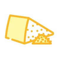 ilustración de vector de icono de color de queso parmesano