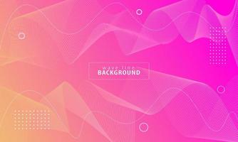 Trendy abstract background design. Pink gradient background with wavy lines. Vector design for poster, flyer, covers, website, landing page