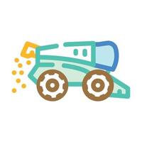 combine harvester color icon vector illustration