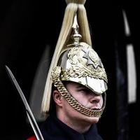 London, UK, 2013. Lifeguard of the Queens Household Cavalry on duty in London photo