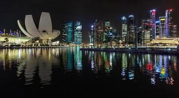 Singapore, 2012. Night time view of Singapore photo
